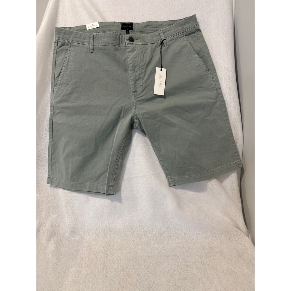7Diamonds shorts men 38 Tasman Chino Jadeite Green Brushed Luxe pima cotton NEW
